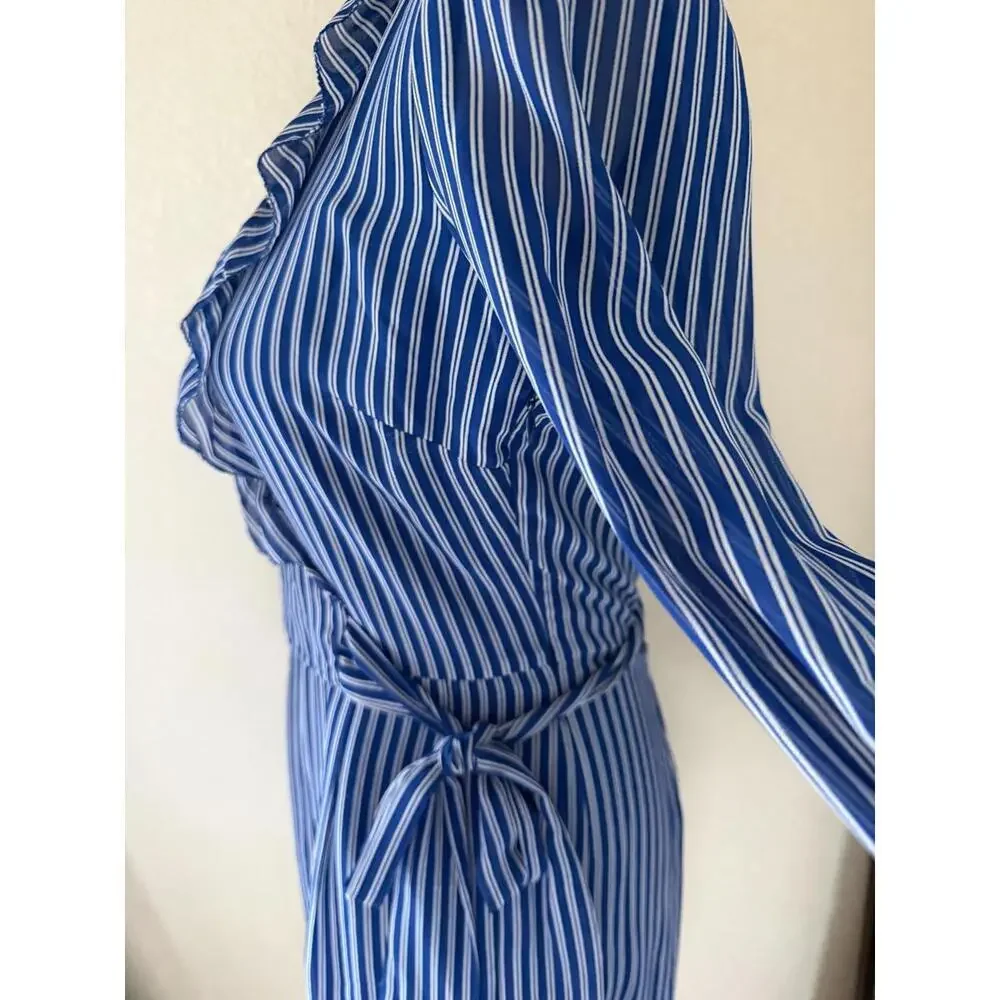 Michael Kors Women's‎ Striped Ruffled Romper
